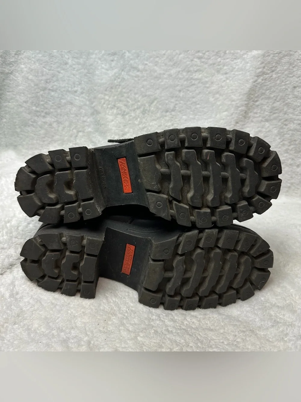 Harley-Davidson Black Leather Platform Clogs Mules Lug Sole Women’s Size 9